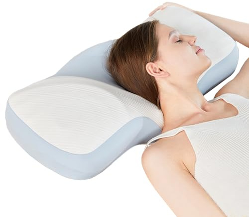 Almohadas ergonómicas para Dormir, Almohada de Cama de Espuma de Memoria: cómodo cojín de Almohadilla Transpirable con Apoyo Cervical para el estómago de la Espalda Hombres durmientes para Adultos