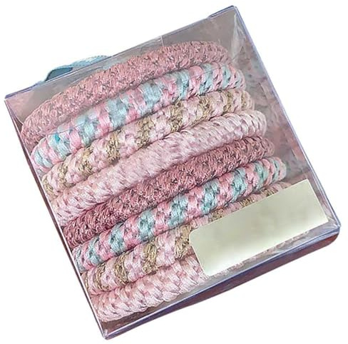 Élastiques Pour Cheveux Pour Filles, 8 pcs Élastiques Multicolores, Elastique Cheveux Epais, Epais En Coton Sans Couture, Hair Elastic Band, élastiques Pour Cheveux épais Et Bouclés (B)