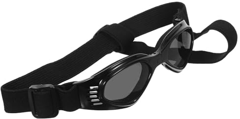 OHPHCALL Faltbare Hundebrille mit UV Schutz Kleine Hundesonnenbrille aus Kunststoff mit Verstellbarem Riemen für Sommeratmosphäre und Outdoor Reisen