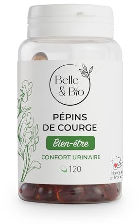CONFORT URINAIRE MASCULIN - Pépins de courge - 120 capsules - Cure 1 mois - Fabriqué en France