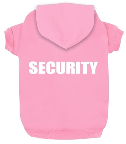Izefia Hunde Kapuzenpulli Security Rdc Pet Bekleidung Hunde Shirt Wärmer Pullover Baumwoll Jackett Mantel Kleiner Hund Mittlerer Hund Pink L