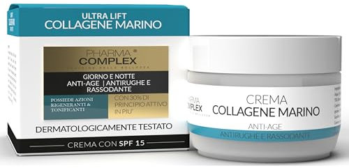 Crema Antirughe Donna Collagene Marino Made In Italy Ml 50 Antirughe Viso Antiage Trattamento Rassodante Idratante Giorno Notte Cosmetici Bellezza Idea Regalo Creme Antieta