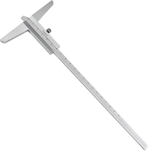 Utoolmart Hochpräziser Tiefenmessschieber 0-200 mm, 0,02 mm Genauigkeit, Karbonstahl