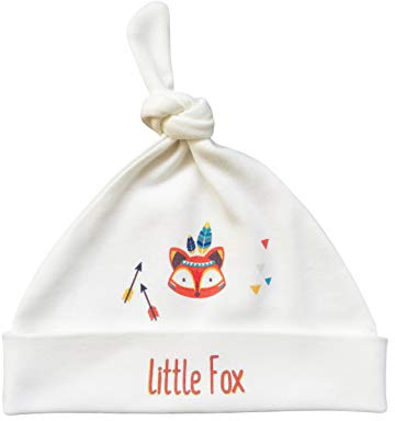 For Babies - Erstlingsmütze Baby Neugeborene Mütze mit Knoten Bio-Baumwolle Mädchen Jungen