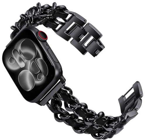 KADES 42mm 41mm 40mm 38mm 44mm 45mm 46mm Compatible avec Apple Watch Bracelet, Chaîne Bracelet en Acier Inoxydable pour Femme Compatible iWatch SE/Serie 11 10 9 8 7 6 5 4 3 2 1