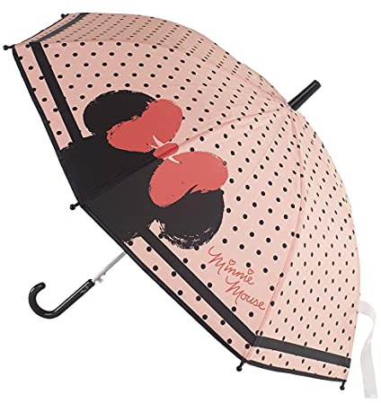 CERDÁ LIFE'S LITTLE MOMENTS- Paraguas Automático Niña de Minnie Mouse - Licencia Oficial Disney, Dibujos Animados, Color Rosa, Talla única (2400000623)