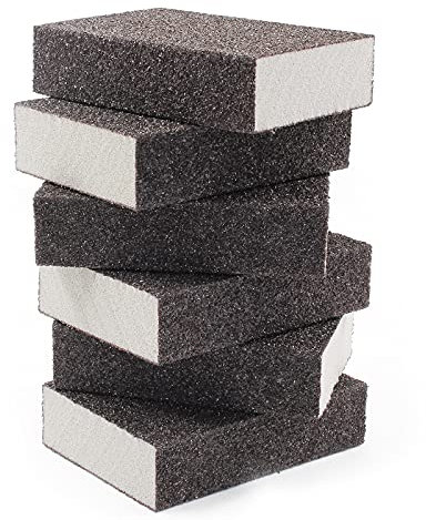 Jersvimc 36 Grit Coarse Sanding Block - 12Pcs, Wet Dry Sanding Sponge Foam Sandpaper Block Washable & Reusable Sandpaper Sponge for Drywall Wood Plastic Metal Furniture