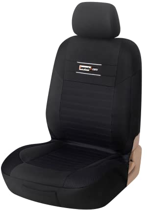 Upgrade4cars Autositzbezug für den Fahrersitz | Vordersitz Auto-Schonbezug Universal Schwarz