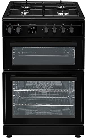 electriQ 60cm Dual Fuel Cooker - Black