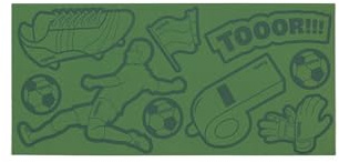 ergobag Zubehör - Reflexie Sticker Set 10tlg. Fußball