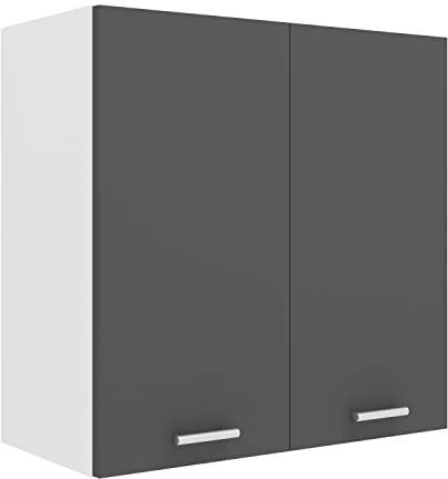 VCM Küchenschrank 60x31x60 cm 2 Türen 2 Fächer Kompakt | Wandhängender Stauraum für Geschirr und Vorräte - Küche oder Vorratsraum - für Haushalte - Holzwerkstoff
