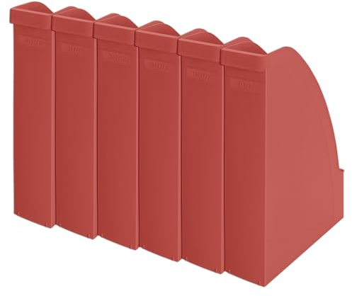 Leitz Stehsammler A4, 6er Pack, Blauer Engel, Recycle-Sortiment, Rot, 24765020
