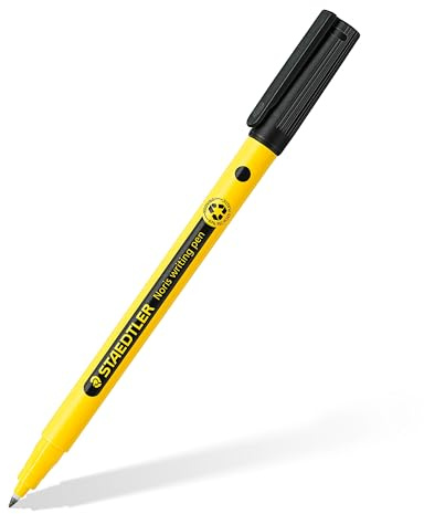 STAEDTLER Noris 307 Fineliner – Schwarz, 0,6 mm, einzeln | Recyceltes Gehäuse, wasserbasierende Tinte, DRY SAFE – Schreibstift – Art.-Nr. 307-9