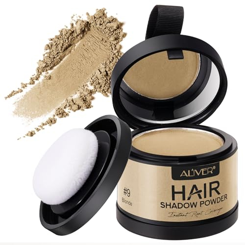 Sombra para el Cabello, Retoca Raices Corrector para Cabello, Polvo para Cubrir las Sombras para el Cabello Impermeable Uso para Rellenar el Cabello Debilitado (Oro Medio)