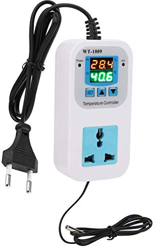 Temperaturregler Reptile Thermostat Schalter Steckdose Dual Display Digitaler Temperaturregler (EU-Stecker)