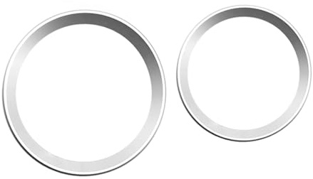 ontto Auto Vorne Hinten Abzeichen Ring Aufkleber Passt für BMW 1er 2er 3er 4er 5er 6er 7er X1 X3 X5 X7 M3 M4 M5 Logo Emblem Dekorative Abdeckung Motorhaube Kofferraum Emblem Dekorativer Ring-Silber