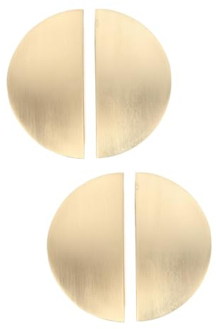 Artibetter 4piezas Tiradores De Puerta Semi-circulares De Aluminio Para Muebles De Accesorio De Reemplazo Para Gabinetes y Fácil Instalación y Uso Diseño Elegante y Duradero