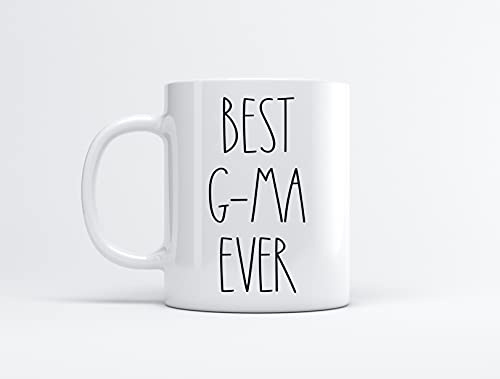 NANVIER Best G-Ma Ever Coffee Mug - Gifts for Christmas - G-Ma Birthday Gifts Coffee Mug - Father's Day/Mother's Day - Family Coffee Mug for Birthday Present for The Best G-Ma Ever Mug 11oz