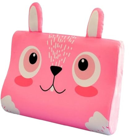 kinderkopfkissen, Schlummerkids Kissen, Weicher Gedächtnis Schaum, Kinder Kissen, Atmungsaktives Kinder Bett Kissen, Calmly Ergonomisch, Waschbar Kissen (Kaninchen,40 * 25 * 7/5 cm)