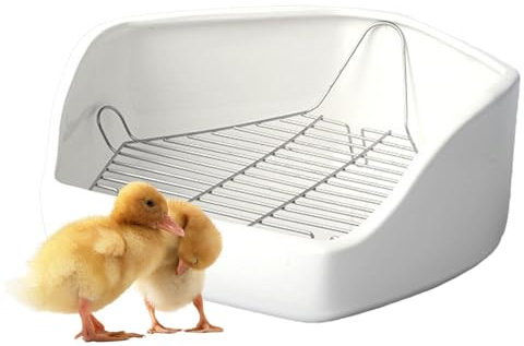 Walopola Kleintiertoilette – Ecktoilette für Kleintierkäfig | Kleintier-Töpfchentrainer für den Innenbereich, Pentagon-Form für Huhn, Ente