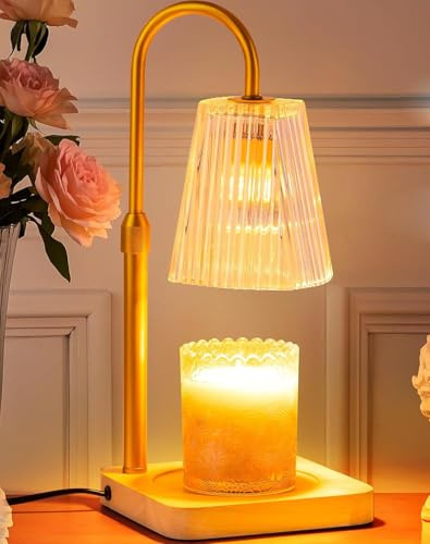 DNWTJTK Candle Warmer Lamp with Timer 2 Bulbs for Melt jar Scented Candles,Dimmable Candle Warming Lamp Electric Wax Melter Light for Home Room Decor Adjustable Height