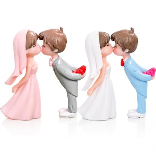 Figura Pastel Boda, Decoración del Pastel de Bodas, Decorativa de Pareja, Figura de Novios, Decoración para Tarta, Figuras de Boda Regalos, Blanco