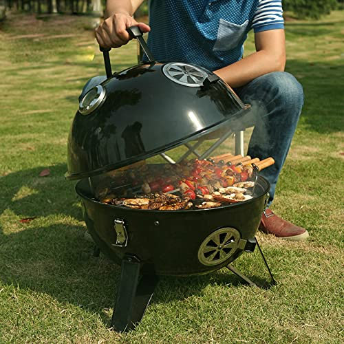 GYKOZY Fornello per Barbecue a Carbone per Esterni, Grande griglia per Barbecue a Carbone addensata Rotonda, per Picnic nel Cortile del Barbecue