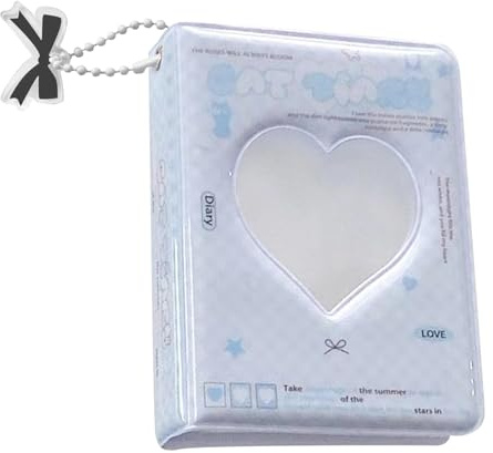 DAWCBVJQ Kpopp Lot de 2 porte-cartes photo, 8 x 2 x 11 cm, mini album photo, relieur de cartes Kpopp de 7,6 cm, pour organiser des cartes à collectionner, peut stocker 40 cartes