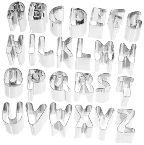 LOORGVEL Cortadores De Galletas Letras Acero Inoxidable Molde Repostería Duradero Para Pasteles y Fondant Creativos Hogar y Profesionales