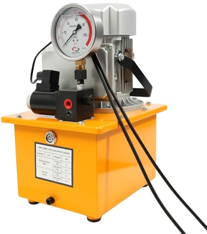 Elektrische Hydraulikpumpe mit 7L Kraftstofftank, 750W 220V Hydraulikaggregat Elektrohydraulik Pumpe Elektrohydraulikpumpe,2-70Mpa Magnetventil Hydraulische Kraftpumpe für Automobilherstellung Wartung