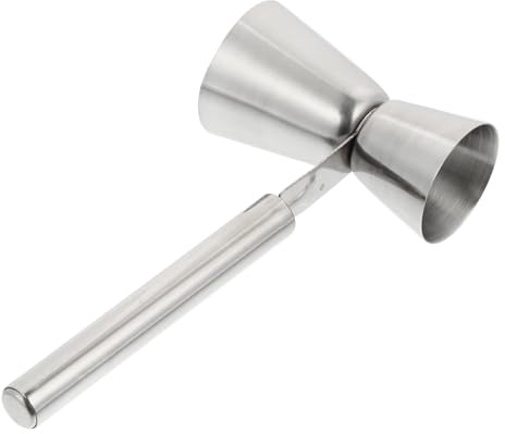 BESPORTBLE Stainless Steel Double Jigger Bartender Tool with Solid Handle, Cocktail Ounce Measuring Cup for Bar Use, Multi-Function Wine Shot Cup Suitable for Cocktail Mixing