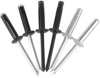 50 Uds. Remaches ciegos triples de aluminio bombilla pintada negra remache ciego estructural fijación 4 * 18,8 diámetro 5/32 pulgadas