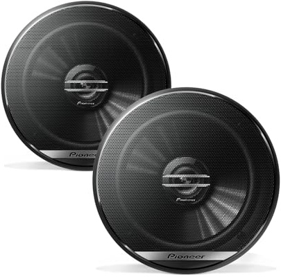 PIONEER G-Series TS-G1620F 6.5” 2-Way Speakers (Pair) – 300W Max, Balanced Sound + Smooth Treble, Great Stock Replacement, High-Efficiency Speaker Designed for OEM Power