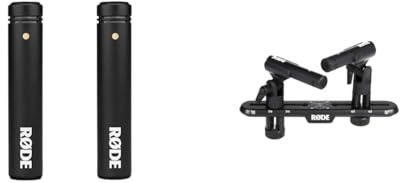 Rode M5 Pack de 2 Microphones Appairés & STEREOBAR20 Barre de couplage stéréo avec micros