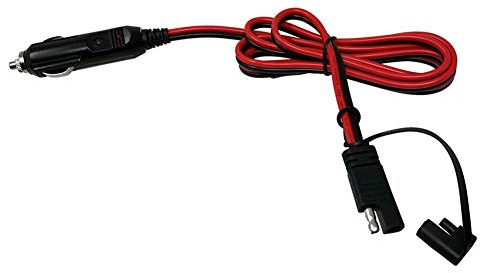100cm SAE-Adapteranschluss 14 AWG Auto Zigarettenanzünder SAE Batterieladekabel 12V 20A bis SAE Wasserdichtes Steckdosen-Schnellwechseladapter-Verlängerungsladekabel mit Sicherung und LED-Anzeige