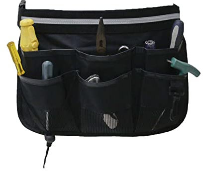Gardening Tool Waist Bag Belt for Women Men Heavy Duty Oxford Home Garden Work Apron with Adjustable Belt Quick-Release Buckle Mesh Bag Waist Apron Tool Organizer Hanging Pouch with 7 Pockets