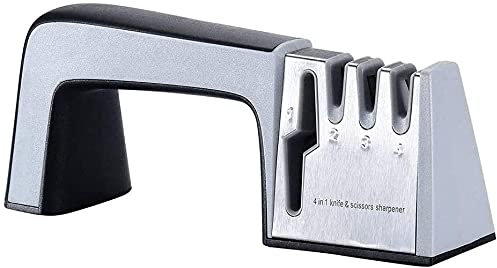 GXBCS Messerschärfer Profi Messerschleifer Schärfwerkzeuge Professioneller Küchenschärfer 4-in-1-Messer- und Scherenschärfgerät Ergonomisches Design für alle Haushaltsmesser
