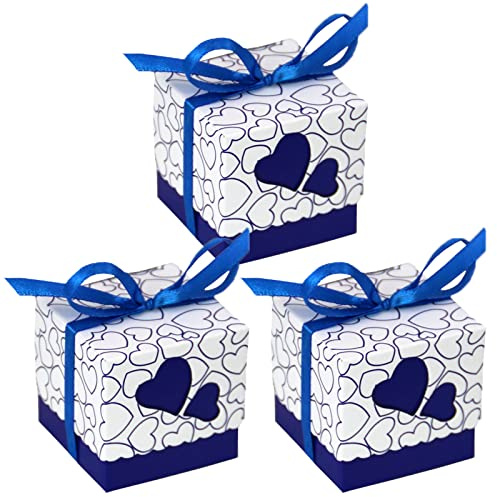 Allbusky 50PCS Paper Candy Boxes, Heart Pattern Party Packs