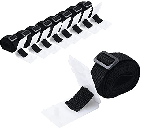 Gecheer 8X Universal Befestigungsband für Pool-Aufroller Solarfolie Haltebänder Befestigung Clipset Befestigungsbänder Befestigungsset 1,8m,Kabelplattengröße:14,4 x 4,3 cm (L x B)