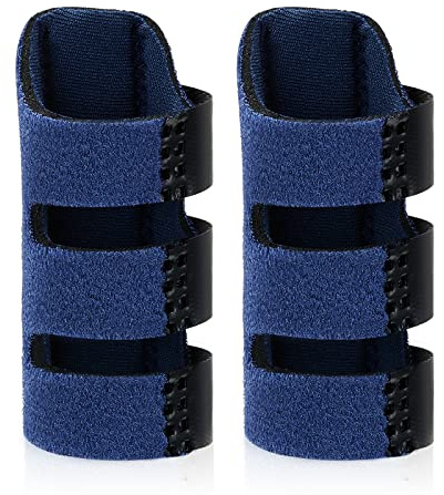 Echify Fingerschienen - 2 Stück Verbesserte Fingerstütze Schnapp Finger Schiene Fingerschutz mit 3 Verstellbarem Befestigungsgurt Fingerbandage Fingerunterstützung für Gebrochene Finger & Arthrose