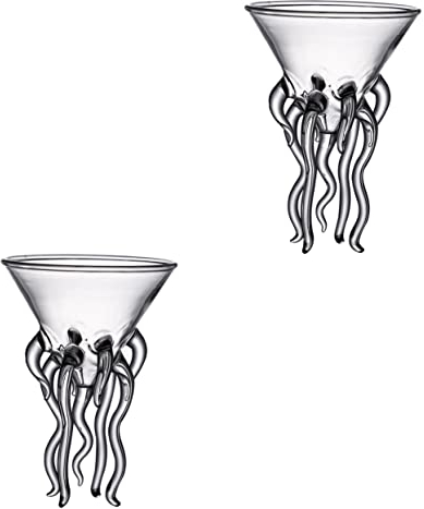 Cabilock 2 Stück Tasse Old Fashion Gläser Für Cocktails Vintage Martini-Gläser Glas Martini-Tasse Rotweintasse Hohe Gläser Für Cocktails Cocktailglas Cocktailgläser Wasserkelche