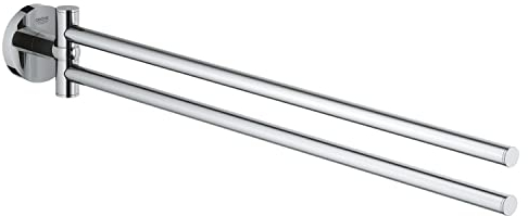 GROHE QuickFix Start, Portasciugamani Metallo, Fissaggio nascosto, Viti e tasselli inclusi, Facile da montare, Misura 439 mm, Cromo, 41183000