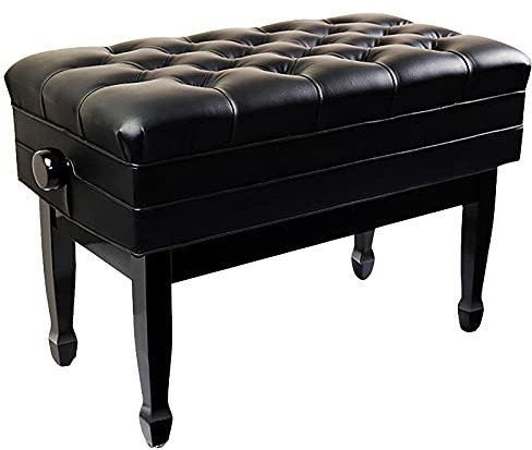 GGZONE Tabouret de Piano Banc de Piano Deluxe Duet avec Stockage de Musique Tabouret de Banc de Piano Réglable avec Coussin en Cuir Lisseur en Caoutchouc,Hauteur: 50~60CM Beautiful Scenery
