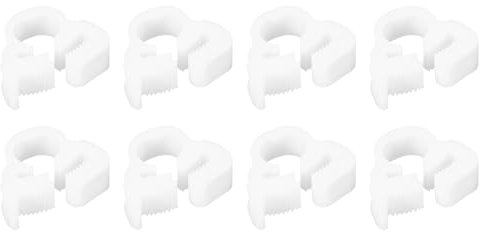 sourcing map Double Gripping Nylon Hose Clamps, 8pcs 7.5-8.5mm Adjustable Double Snap Grip Plastic Hose Clamp for Fuel Line Hoses Plumbing