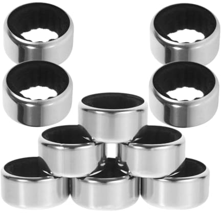 MAGICLULU 10pcs Stainless Steel Wine Drip Collar Wine Bottle Drip Collar for Ring