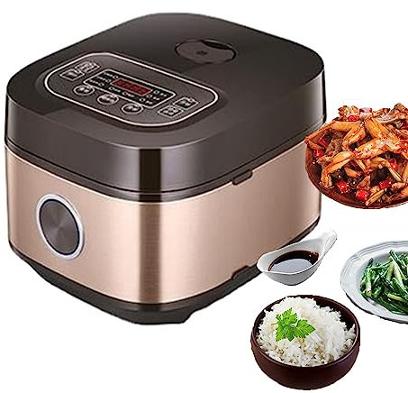 Olla arrocera pequeña Estilo japonés, Olla arrocera con microordenador, 5 l, 900 W, conservación del Calor a Temperatura Constante, Olla Interior Desmontable