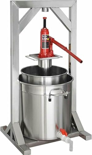 FUEPRFL Pressa di Frutta, Pressa per Vino di Frutta del 22/12/36 L, Pressa Domestica Manuale, Pressa per Sidro in Acciaio Inossidabile con Idraulico, per Preparare Sidro, Vino E Sidro ~/