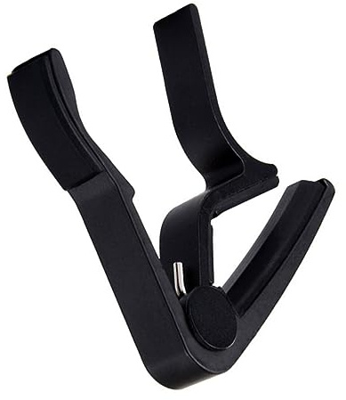 BESTonZON Stimmgerät Für Akustikgitarre Tastenauslöser Kapodaster Stimmgerät Für E Gitarre Clip On Gitarren Professionelles Gitarren Kapodaster Schwarz