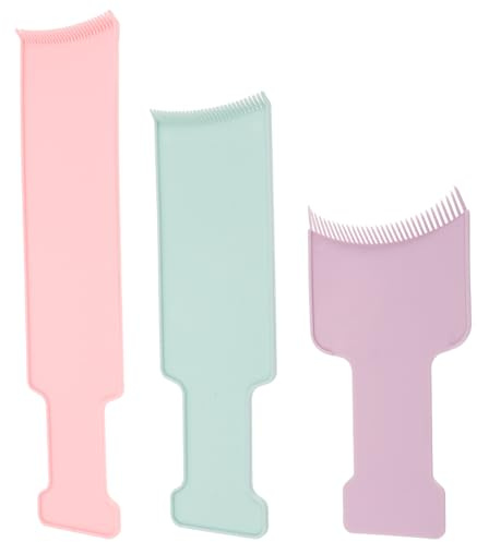 Generisch 3 Stücke Hervorhebung Bord Kunststoff Balayage Hervorhebung Bord Haar Farbstoff Haar Färbung Paddle Flache Tops Kamm Bord Für Salon Verwenden