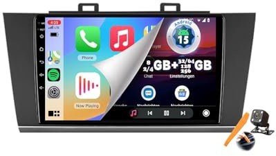 M6 pro3,YLOXFW Android 15.0 Coche Radio 2 DIN Estéreo para Outback 2015-2018 GPS Sat Navi 9''Cartablet Multimedia Vídeo Reproductor BT FM Receptor con Carplay 4G 5G WiFi DSP SWC